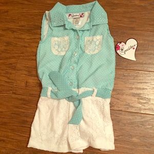 Girls Lace Romper